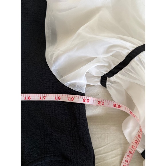 Maeve Anthropologie Black Top XL Sheer Puff Sleeve Tiered Romantic Blouse - Picture 8 of 8